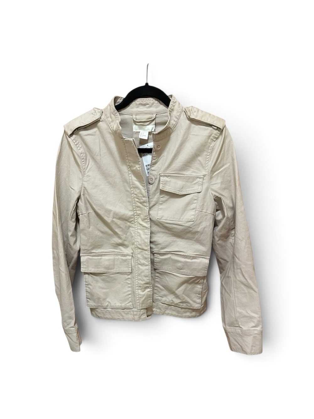 H&M Light Beige Utility Jacket with Front Pockets